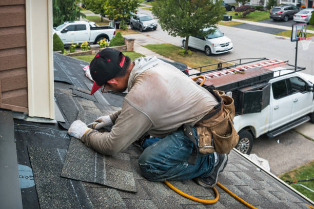 Professional Roof Inspection technician working in Hull, TX